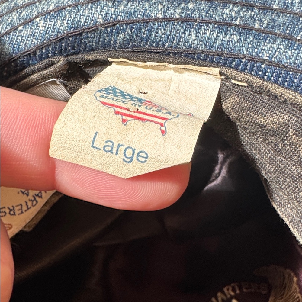 Henschel Hatquarters USA denim hat with a stone/acid wash finish - Picture 5 of 7